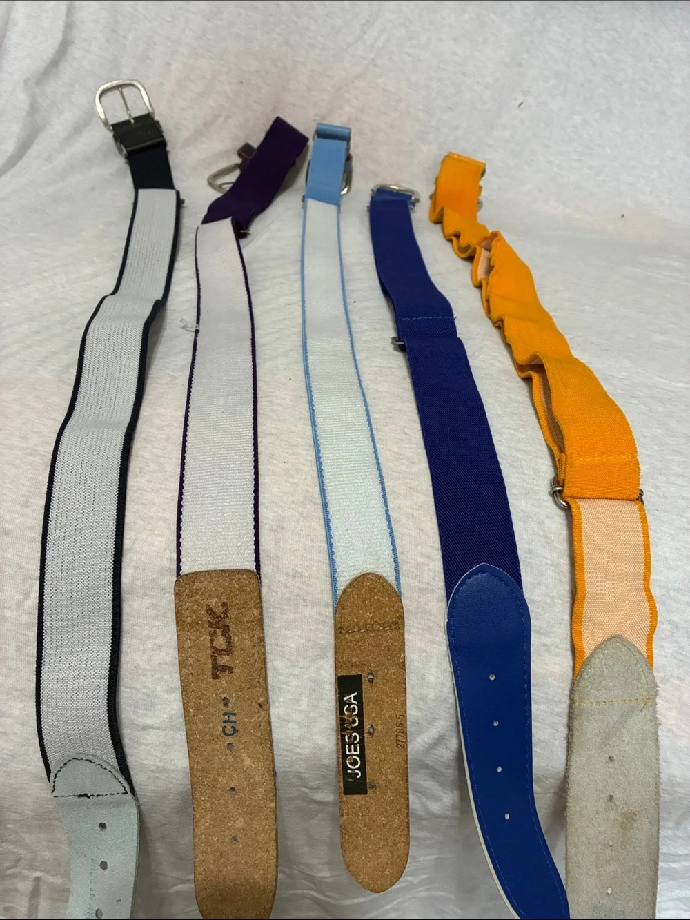 Softball/baseball Elastic Belt - Blue, Light Blue, Purple, Black, Yellow